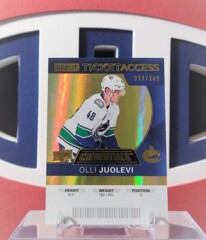 Olli Juolevi 2020-21 - Yellow Debut Ticket Access #115 Credentials Rookie /249